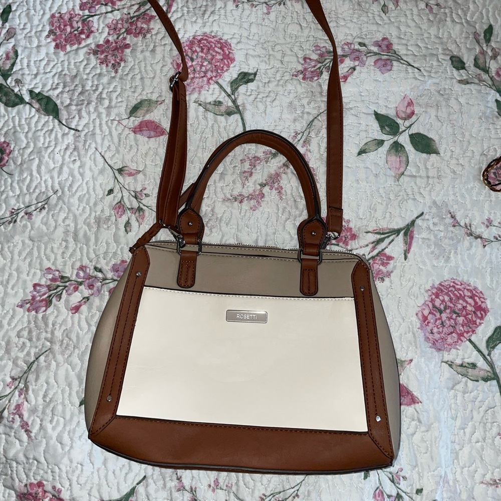 TRI COLOR BROWN CROSSBODY BAG